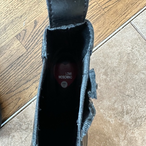 Womens Love Moschino Leather Boots Size 8, (Brand New) - Picture 6 of 6